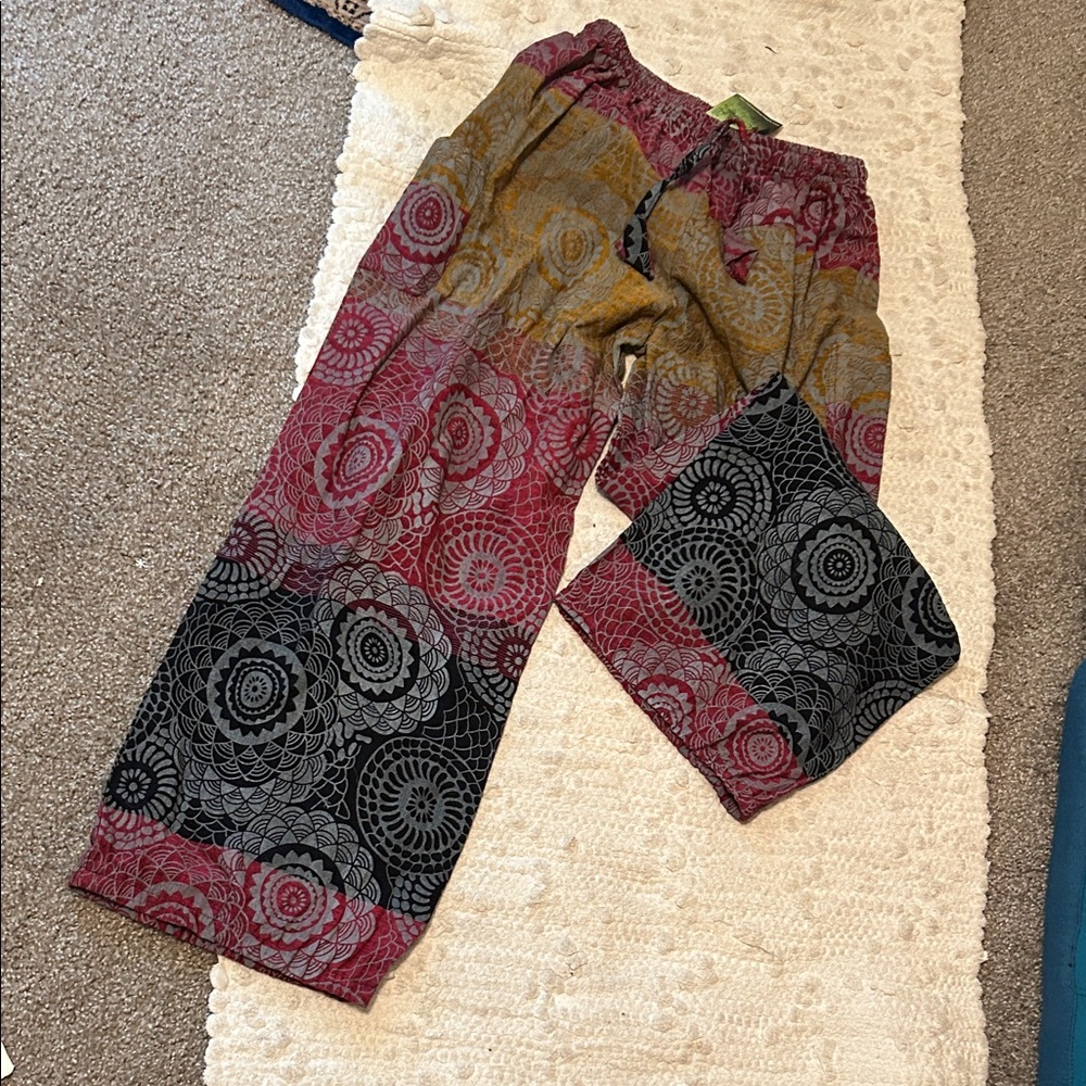 Artisan Patterned Wide-Leg Pants - image 1